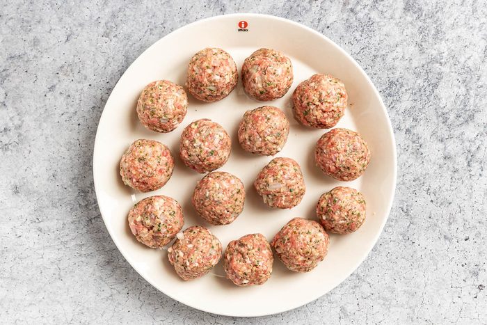 Taste of Home Air Fryer Meatballs photo of the formed meatballs.