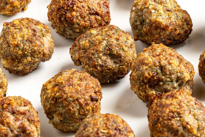 Taste of Home Air Fryer Meatballs photo of the finished recipe on a serving platter.