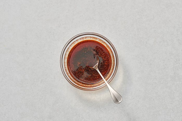 Sauce ingredients well combined in a small bowl