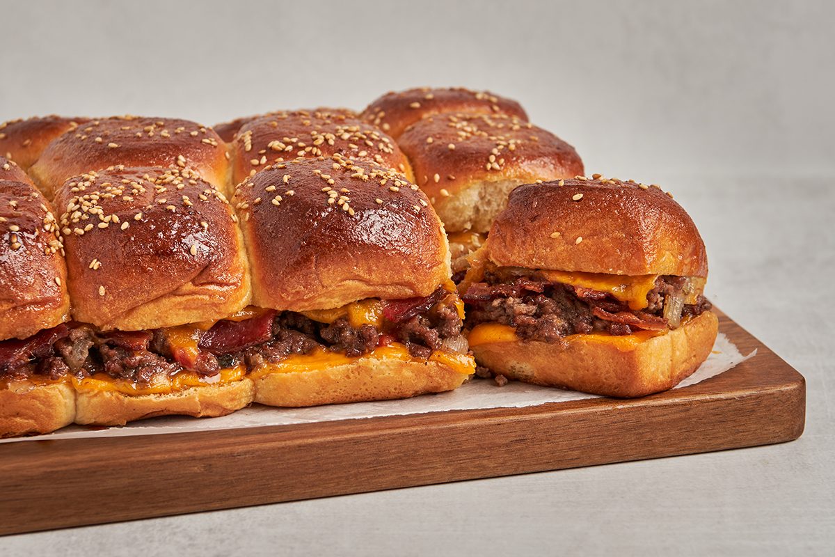 Bacon cheeseburger sliders recipe by Taste of Home