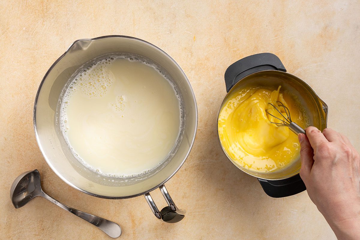 Tempering Eggs for Banana ice cream
