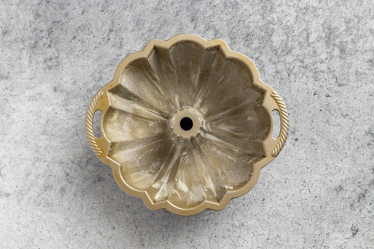 greased 10-inch fluted tube pan.