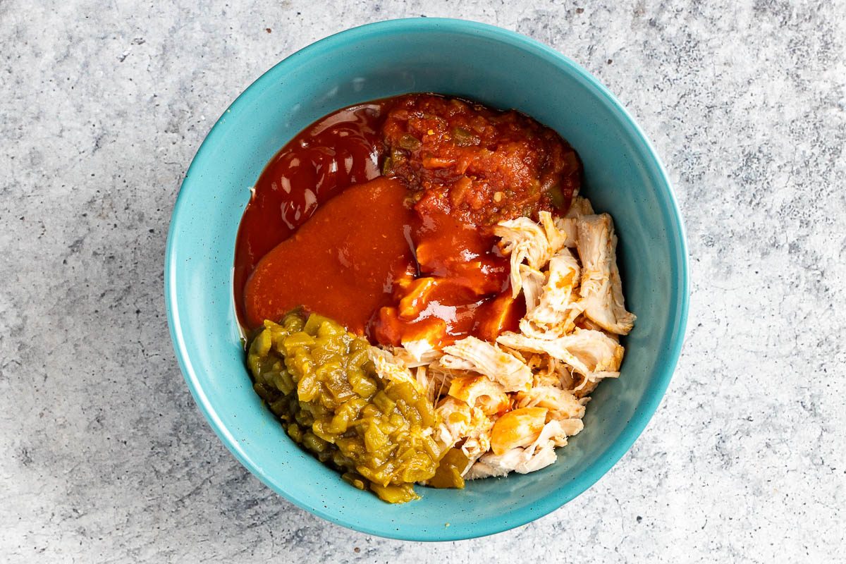 Bbq Chicken Quesadillas filling mixture