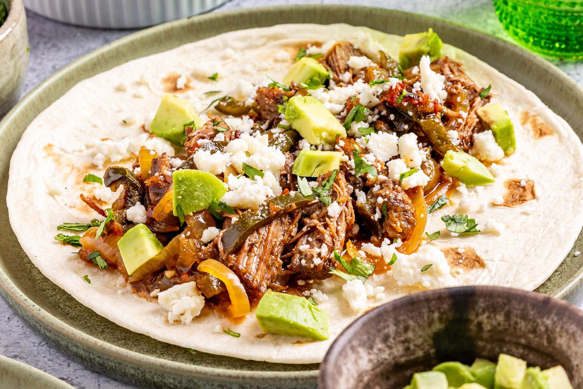 Taste of Home Beef Carnitas photo of the finished recipe.