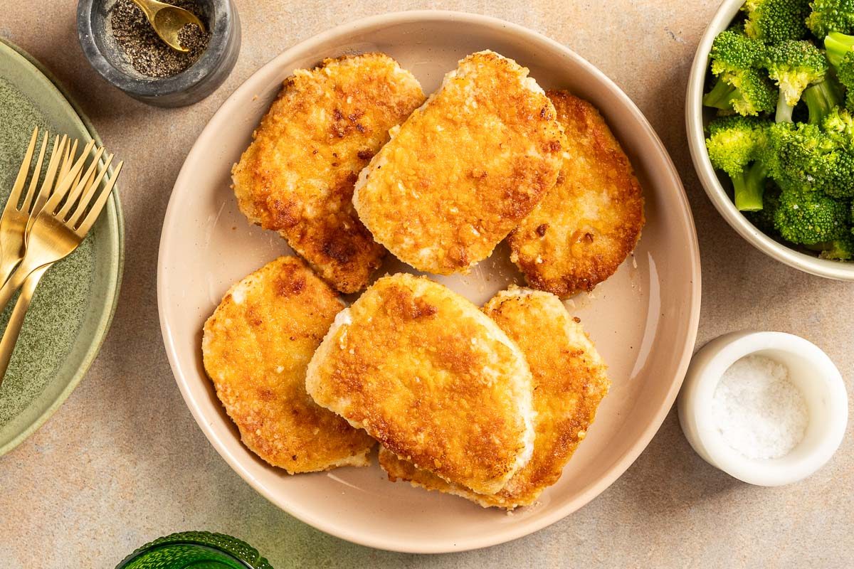 Breaded Pork Chops on a serving plate