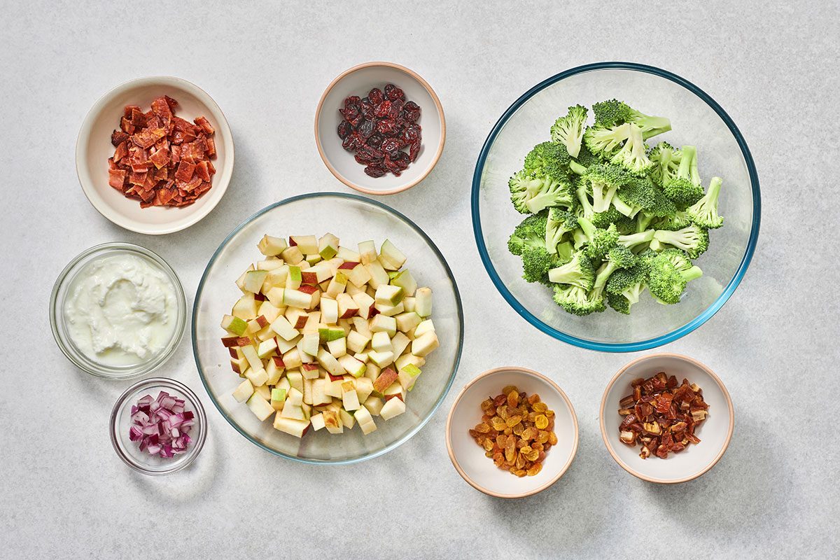 Ingredients for Broccoli Apple Salad