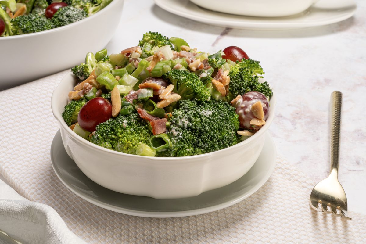 Broccoli Grape Salad served