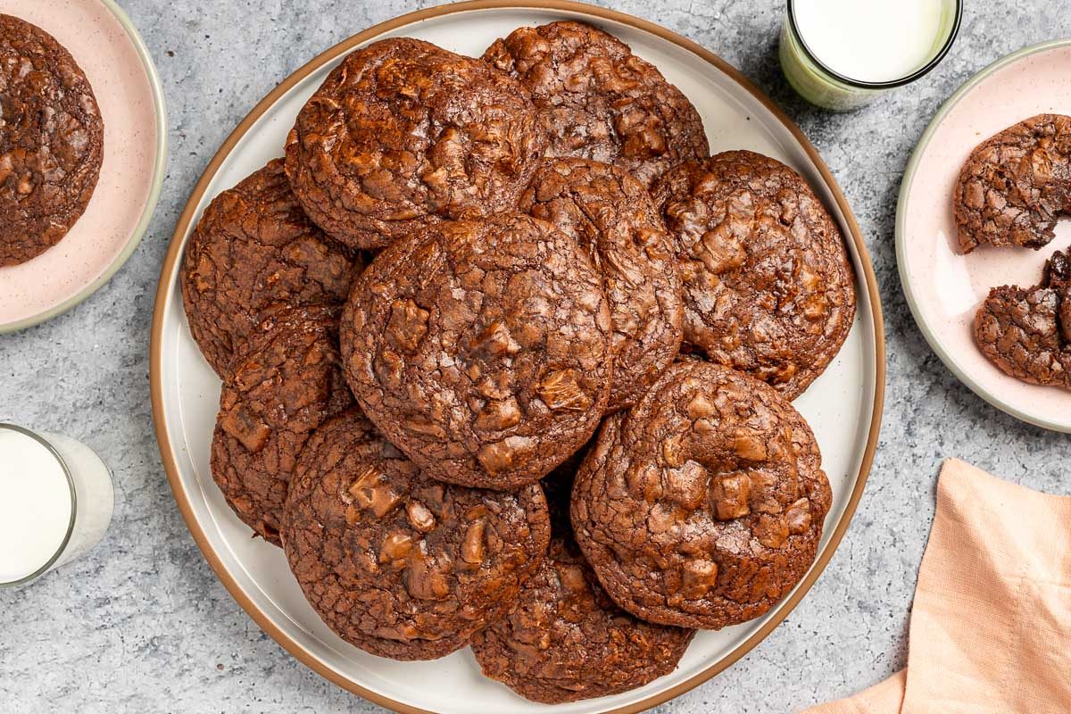 brownie cookies on a plate