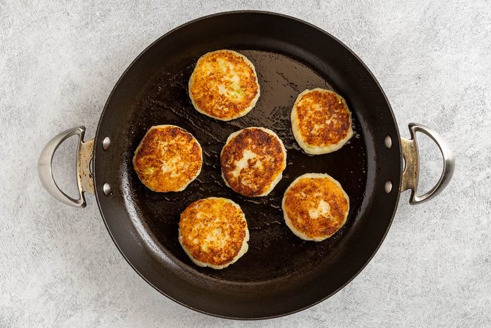 Bubble and Squeak served on a plate in a skillet