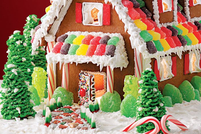 Gingerbread house close up