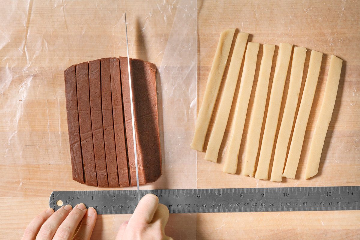 Cut Each Rectangle Lengthwise Into Eight 1/2 In. Strips.