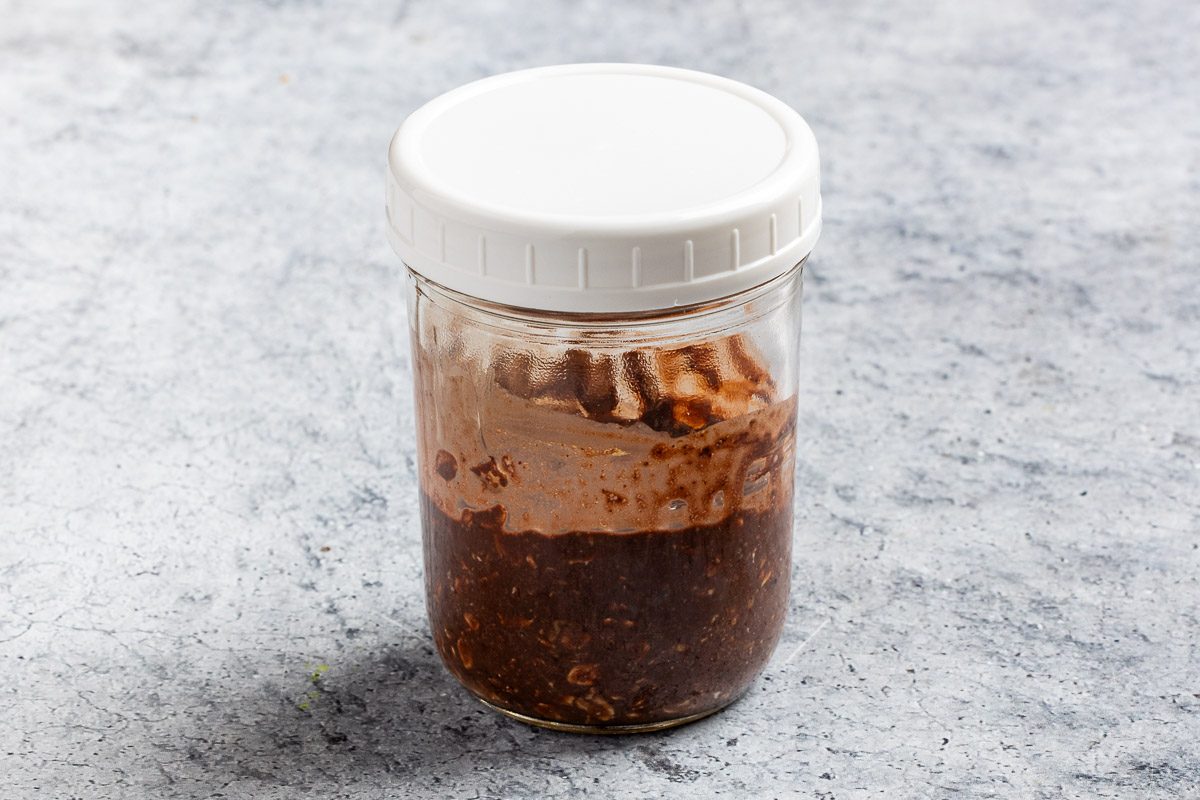 sealed jar ready to refrigerate.