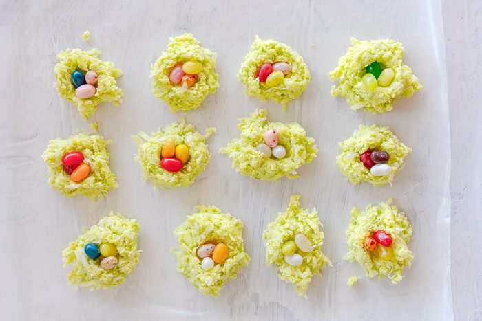 Recipe Photography By Jackie Alpers Of Coconut Nests With Jelly Beans For Taste Of Home.