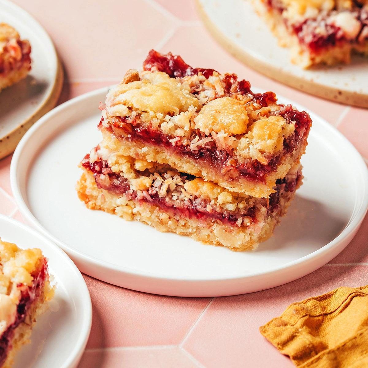 Raspberry Bars with Coconut