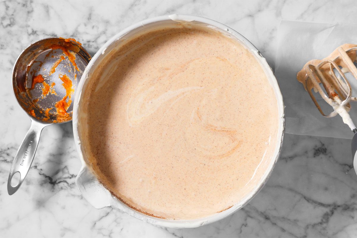 Beat In Pumpkin, Vanilla Extract, Cinnamon And Nutmeg