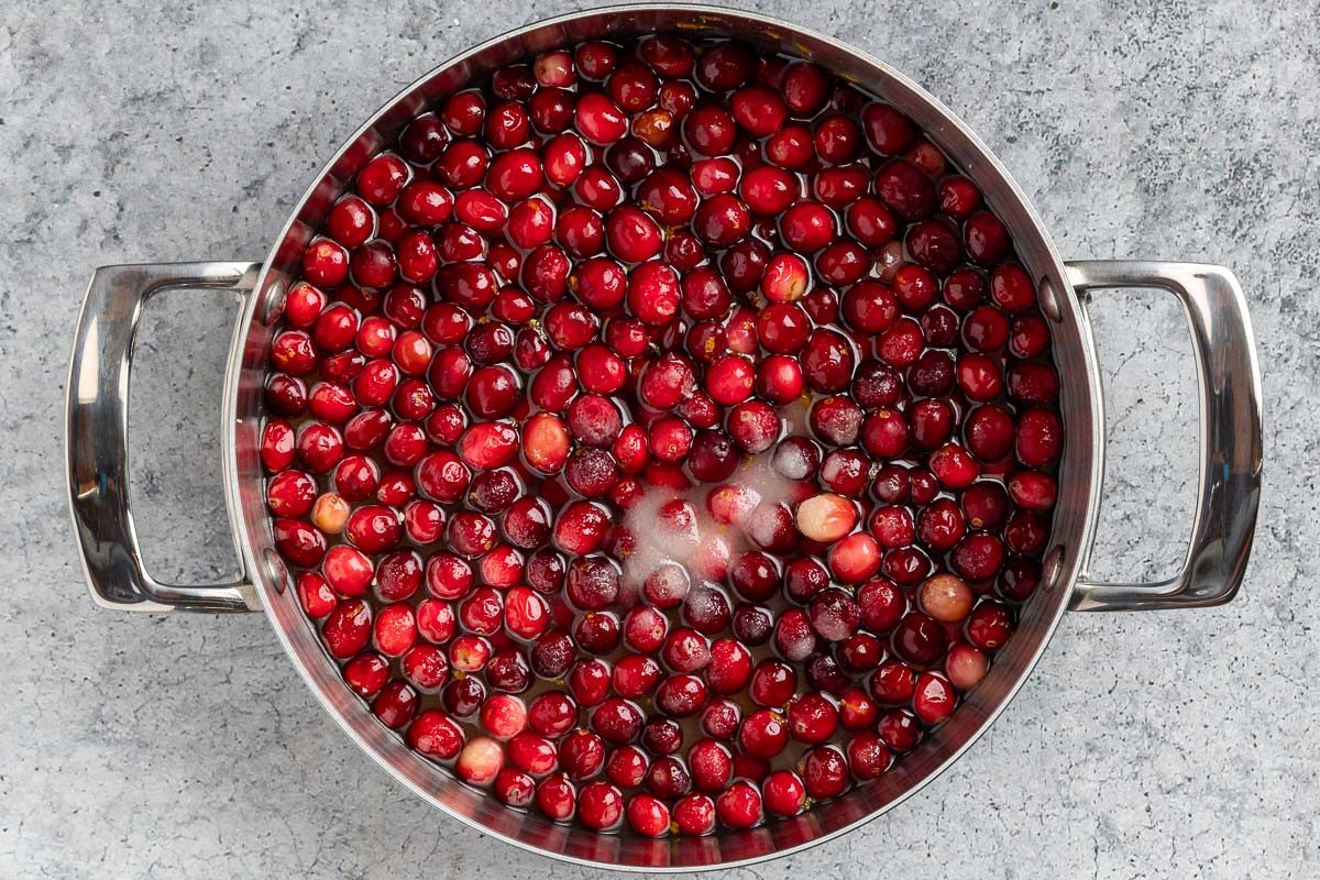 combining the ingredients in saucepan.