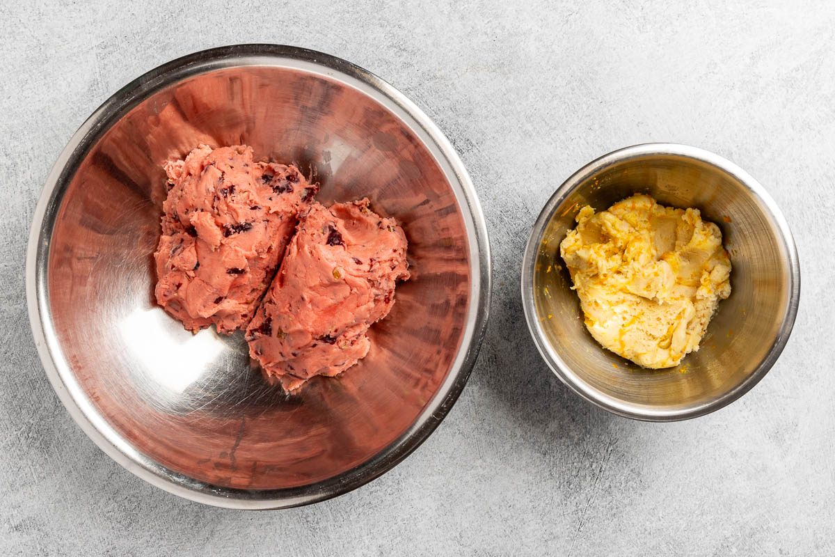 flavoring the dough and adding food coloring.