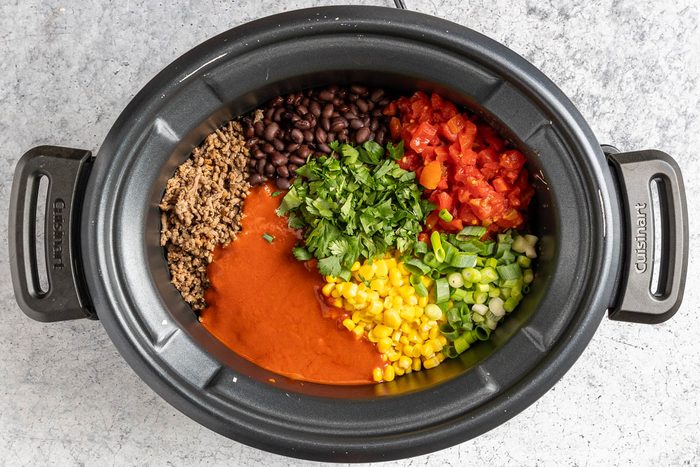 Taste of Home Crockpot Tamale Pie photo of the slow cooking the tamale filling.