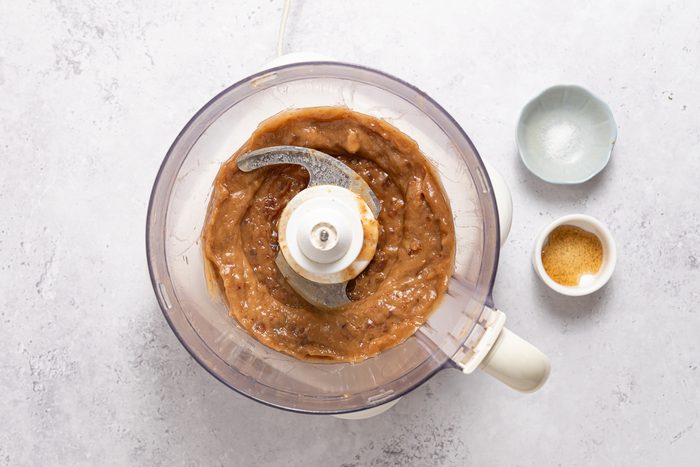 Blended Dates Inside Food Processor