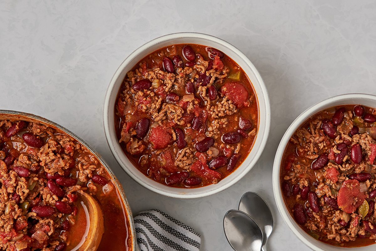 Hearty firehouse chili recipe by Taste of Home