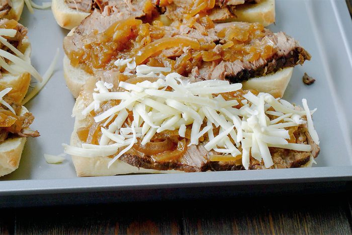 Sprinkle With Swiss Cheese.