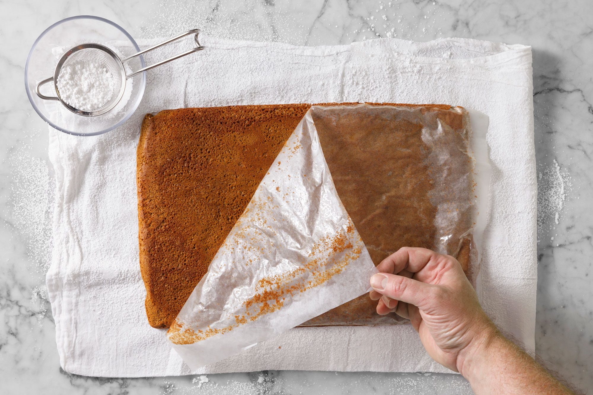 Gently peel off paper