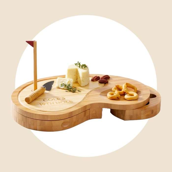 Golf Cheese Board And Knives Set