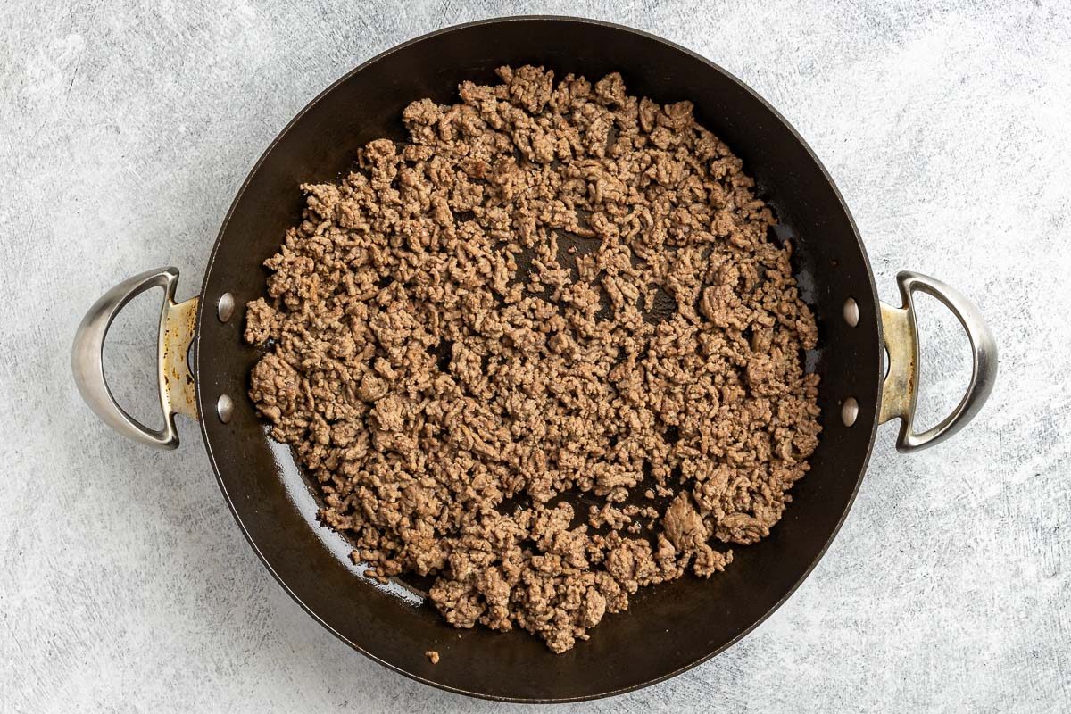 Taste of Home Hamburger and Rice Hot Dish photo of the cooked beef.