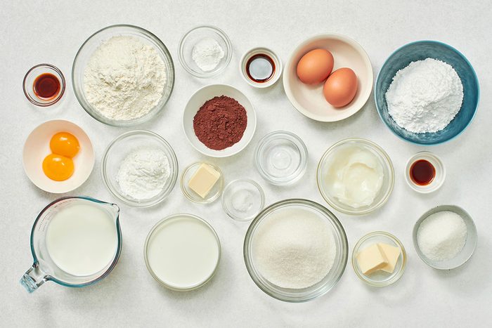 Ingredients for Boston Cream Pie