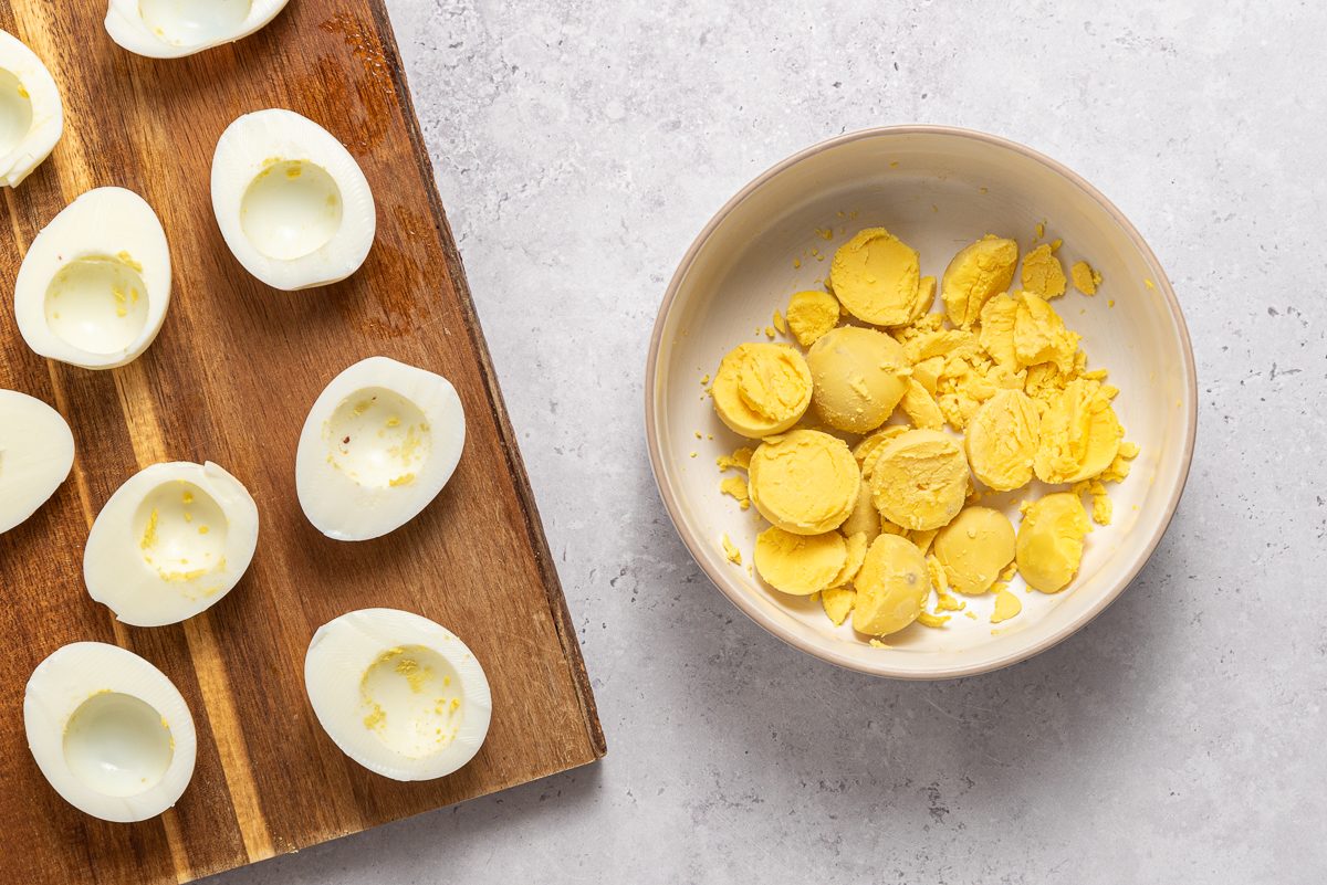 Separated Eggs Whites And Yolks