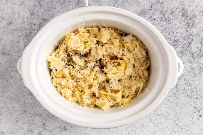 Kielbasa and Sauerkraut in slow cooker