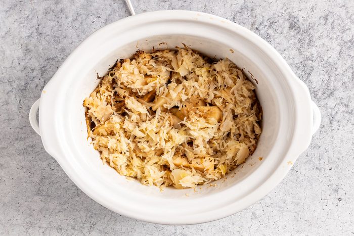 Kielbasa and Sauerkraut in slow cooker