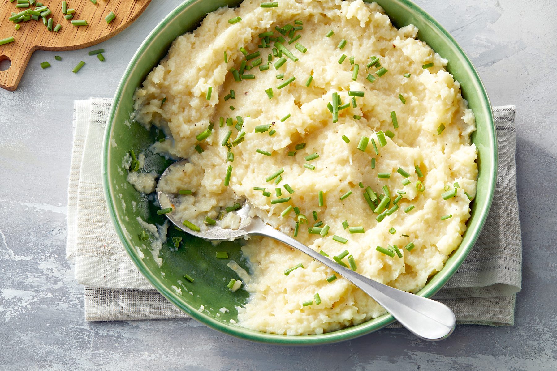 Overhead shot of Mashed Parsnips.