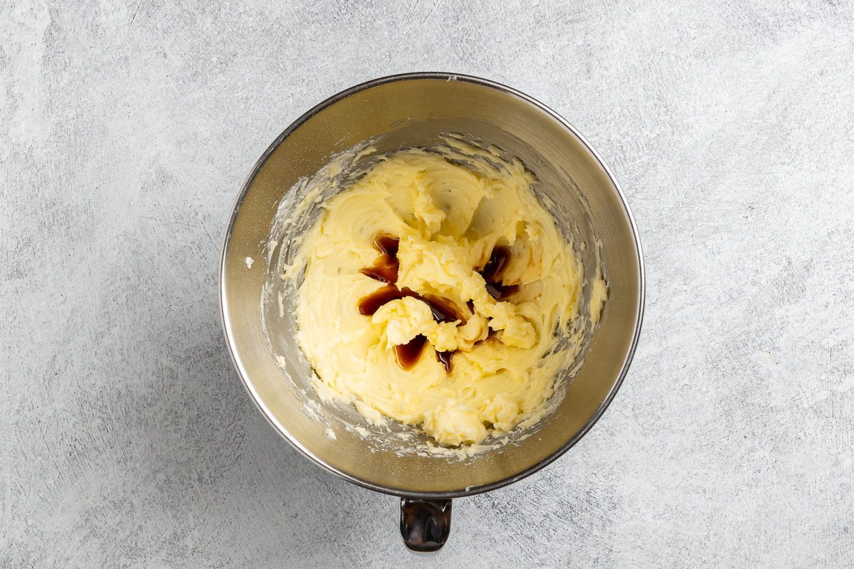 creamed butter and sugar,with vanilla extract added.