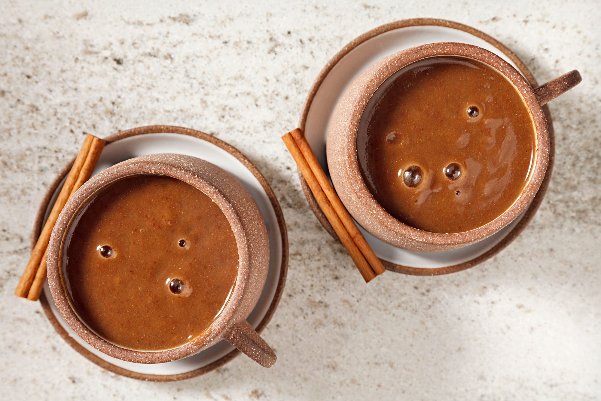 overhead shot of champurrado