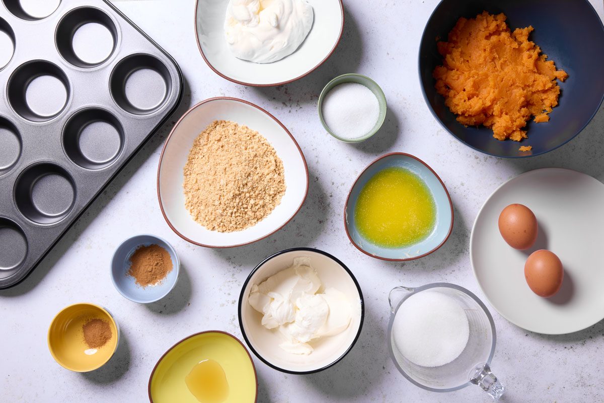 Mini Pumpkin Cheesecakes ingredients