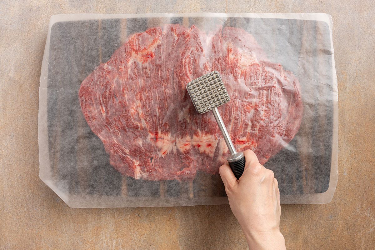 butterflied flank steak.