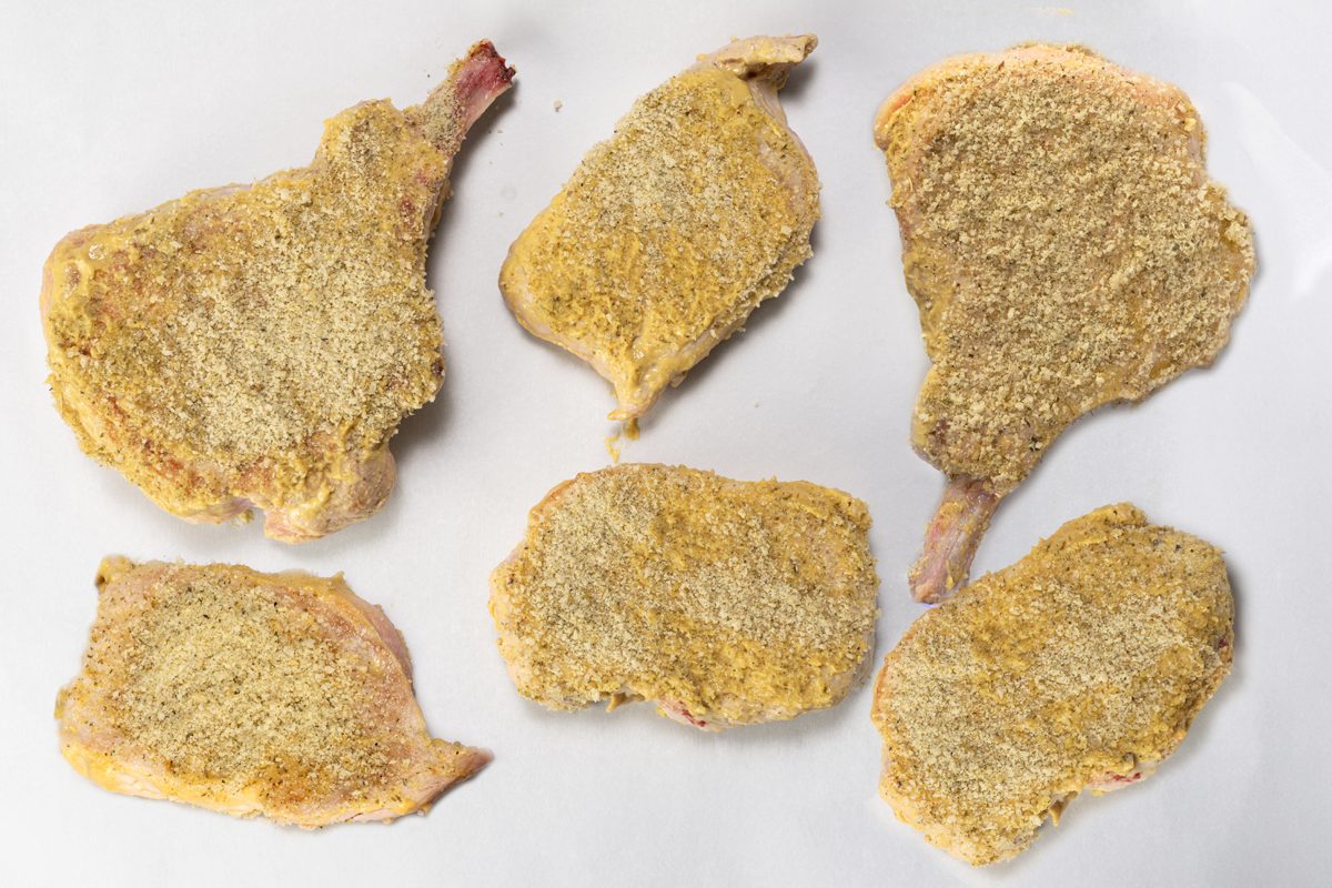 Breading the Pork Chops