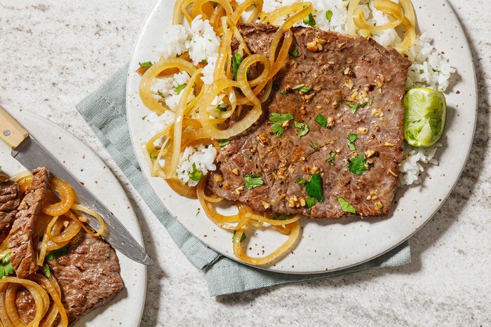 overhead Shot Of Palomilla Steak
