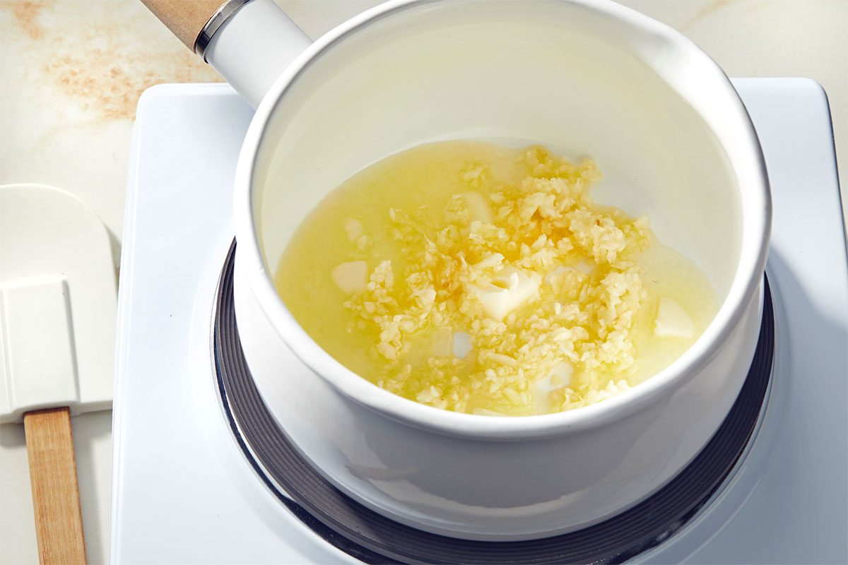 In A Small Saucepan Melt Butter Over Medium Heat; Add Garlic