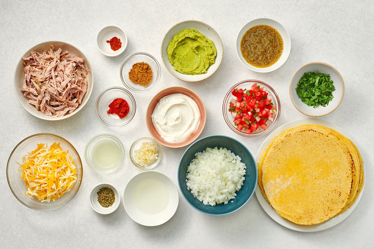 Ingredients for Pork Taquitos
