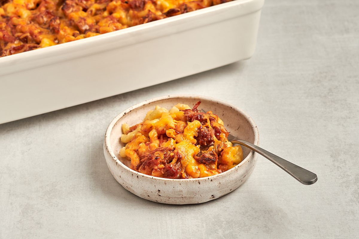Pulled pork mac and cheese by Taste of Home