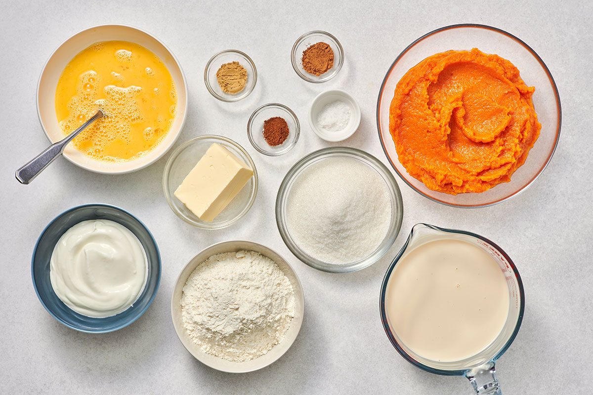 Ingredients for Pumpkin Shortbread Bars