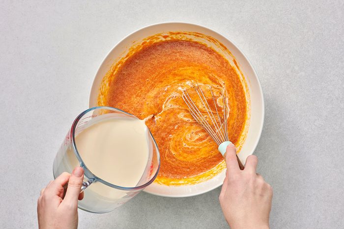 Creating the pumpkin filling