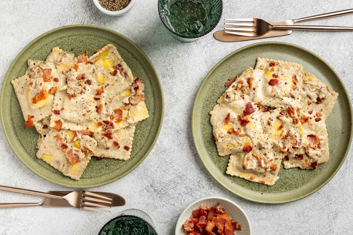Ravioli Carbonara