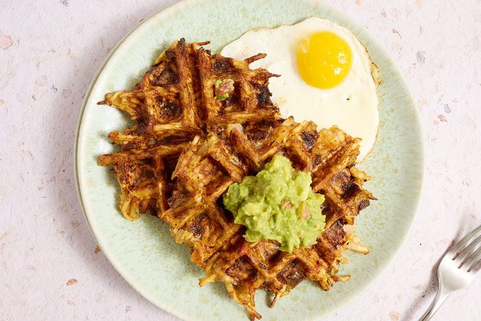 assembling the waffles