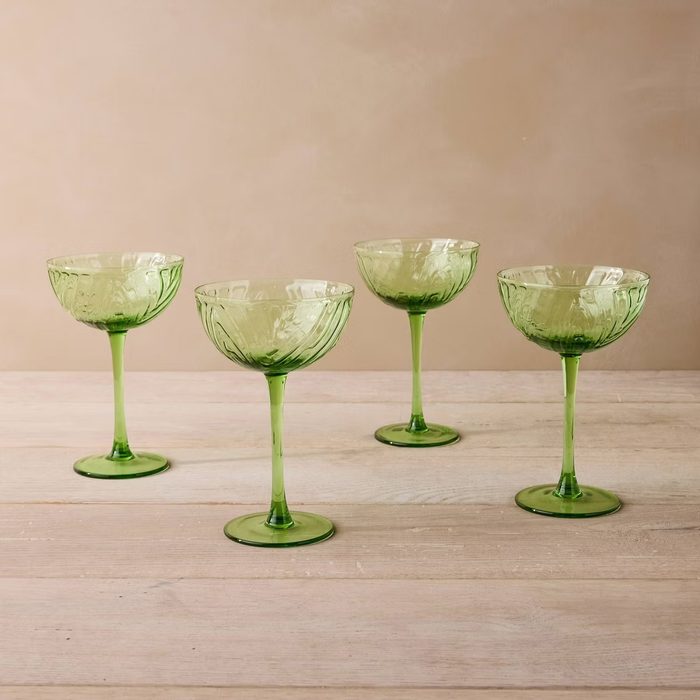 Set Coupe 6oz Glass Green John Derian For Target Ecomm Via Target.com