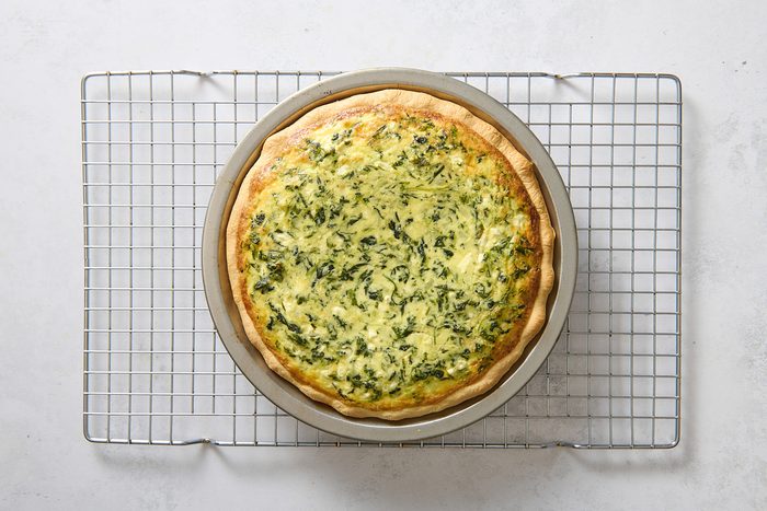 Baked pie cooling on a wire rack