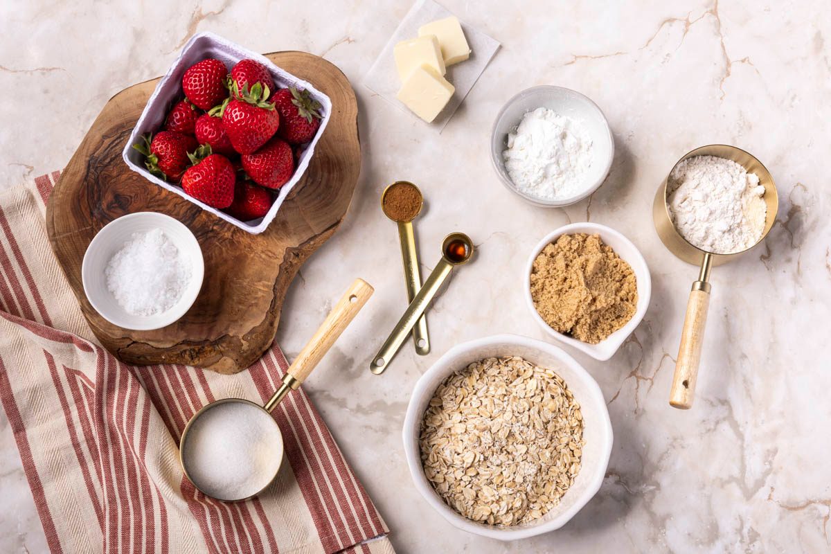 Ingredients for Strawberry Crisp