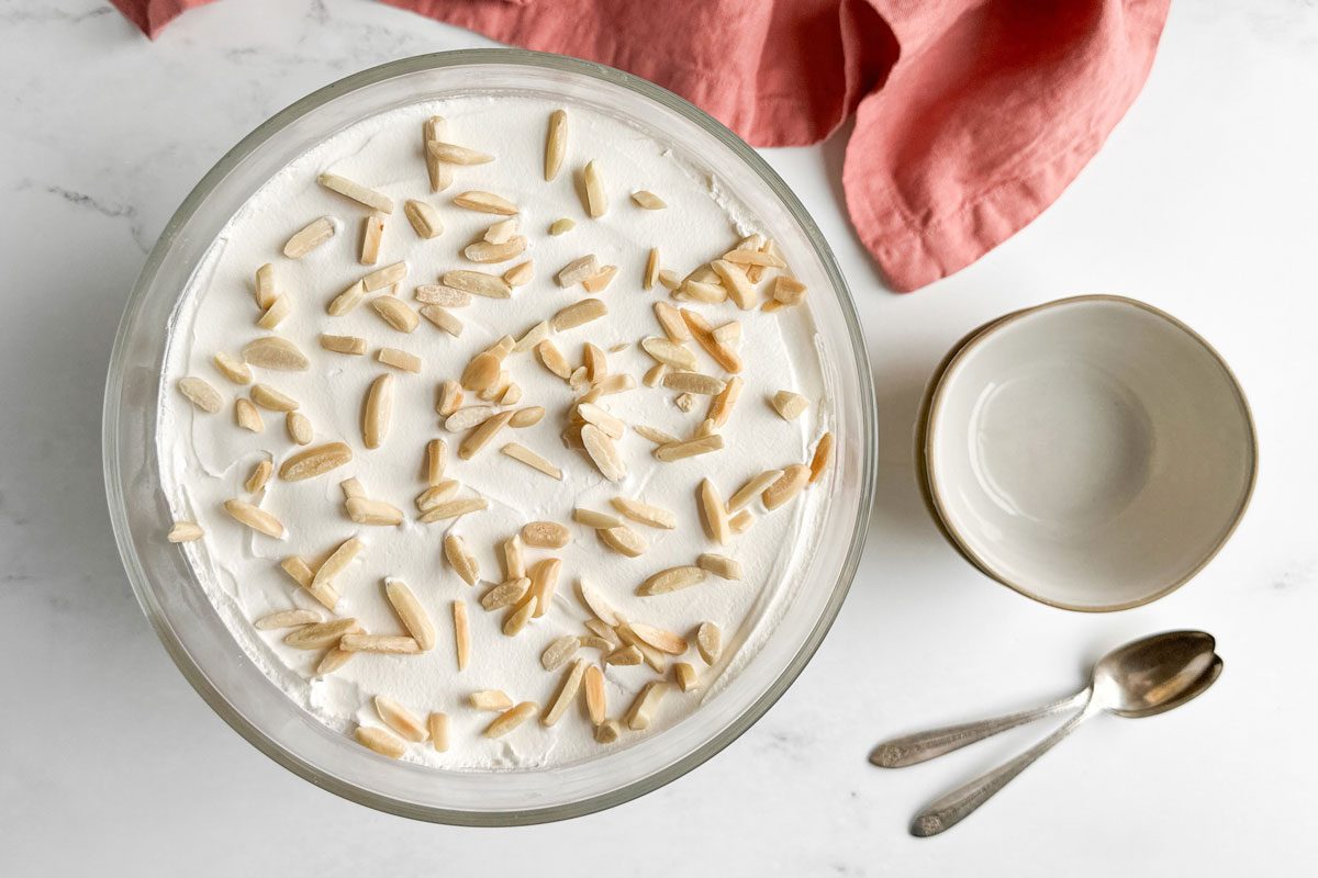 Taste of Home Strawberry Shortcake Trifle in a trifle bowl